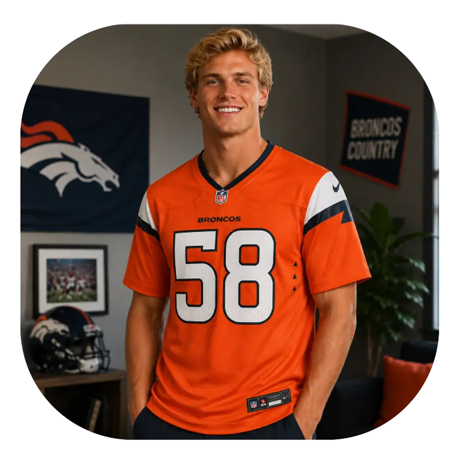 Von Miller Broncos Game Orange Jersey - Look
