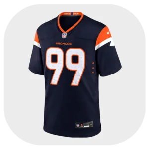 Zach Allen Broncos Game Navy Jersey