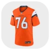 Calvin Throckmorton Broncos Orange Game Jersey Front Look