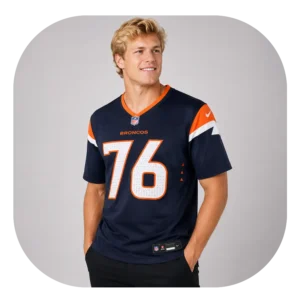Calvin Throckmorton Navy Game Broncos Jersey Look