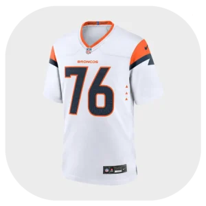 Calvin Throckmorton White Game Broncos Jersey