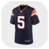 Cody Schrader Broncos Navy Game Jersey Front Look