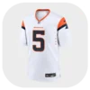 Cody Schrader White Broncos Game Jersey Front Look