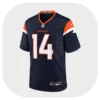 Courtland Sutton Navy Broncos Game Jersey Front Look