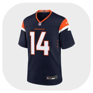 Courtland Sutton Navy Broncos Game Jersey
