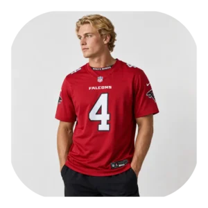 Jahan Dotson Falcons Team Red Game Jersey Look