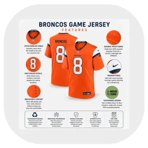 Jarrett Stidham Broncos Orange Game Jersey Details