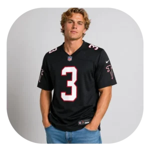 Jessie Bates Falcons Black Game Jersey Look