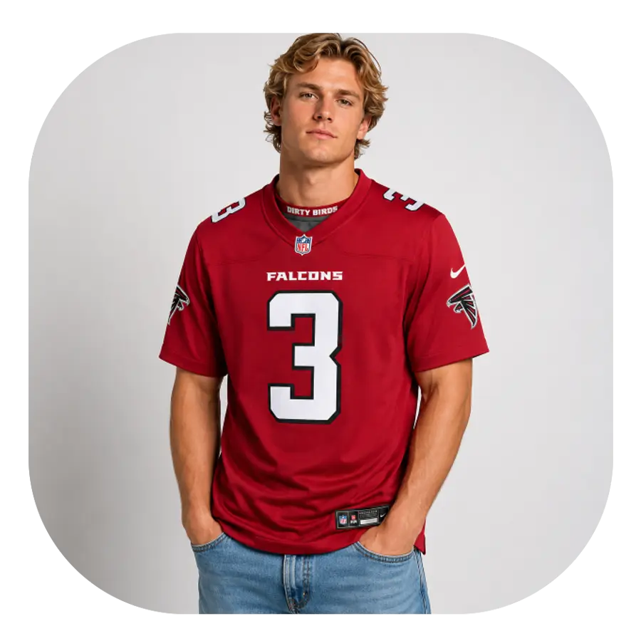 Jessie Bates Falcons Team Red Game Jersey - Look Jessie Bates Falcons Team Red Game Jersey Look
