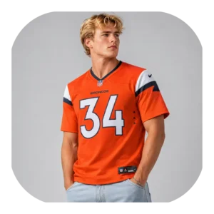Jl Skinner Broncos Fan Orange Game Jersey Look