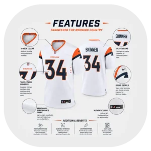 Jl Skinner Broncos White Game Jersey Details