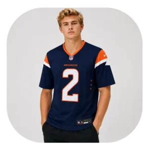 Patrick Surtain II Broncos Team Navy Game Jersey Look