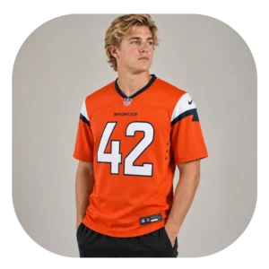 Taurean York Orange Broncos Team Game Jersey Look