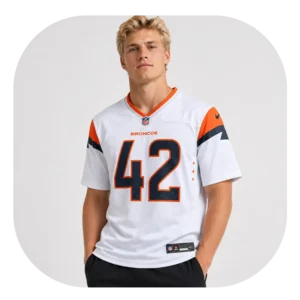 Taurean York White Broncos Team Game Jersey Look