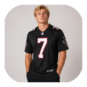 Zachariah Branch Falcons Team Black Game Jersey Look