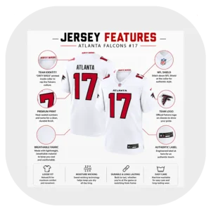 Zachariah Branch Falcons White Game Jersey Details