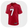 Bijan Robinson Falcons Red Game Jersey Front View