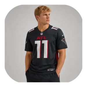 Jalon Walker Falcons Black Game Jersey Look