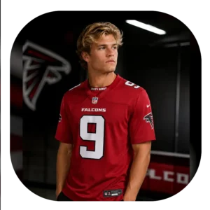 Michael Penix Jr Falcons Red Game Jersey View