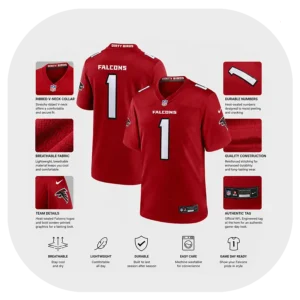 Tua Tagovailoa Falcons Red Game Jersey Details