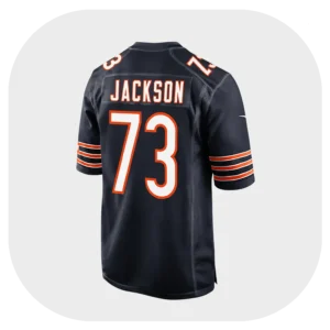 Jonah Jackson Bears Game Team Navy Jersey Back Look