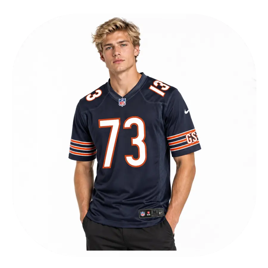 Jonah Jackson Bears Game Team Navy Jersey Look Jonah Jackson Bears Game Team Navy Jersey Look