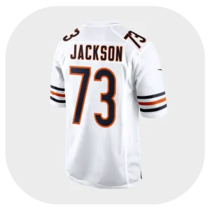 Jonah Jackson Bears Game Team White Jersey Back Look