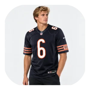 Kyler Gordon Bears Game Team Navy Jersey Look