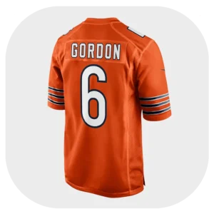 Kyler Gordon Bears Game Team Orange Jersey Back Look