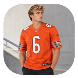 Kyler Gordon Bears Game Team Orange Jersey Look