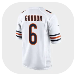 Kyler Gordon Bears Game Team White Jersey Back Look