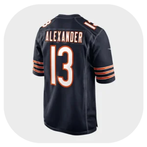 Maurice Alexander Bears Nike Team Navy Game Jersey Back Look