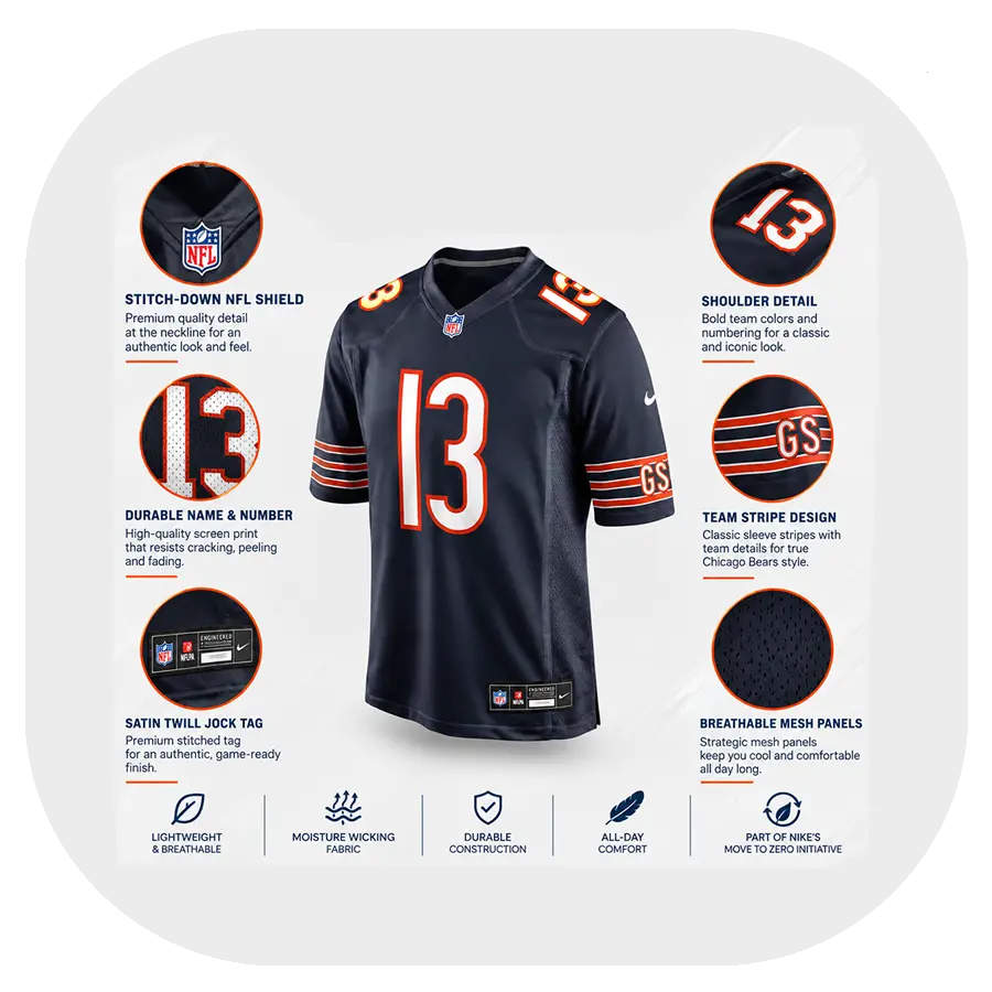 Maurice Alexander Bears Nike Team Navy Game Jersey Details Maurice Alexander Bears Nike Team Navy Game Jersey Details