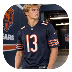 Maurice Alexander Bears Nike Team Navy Game Jersey Look