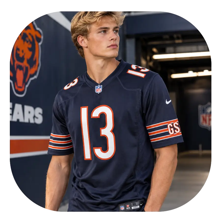 Maurice Alexander Bears Nike Team Navy Game Jersey Look Maurice Alexander Bears Nike Team Navy Game Jersey Look