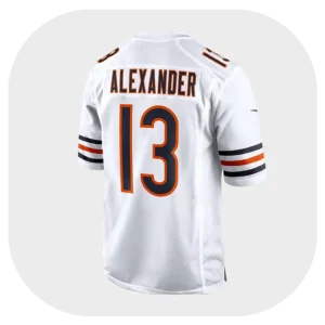 Maurice Alexander Bears Nike Team White Game Jersey Back Look