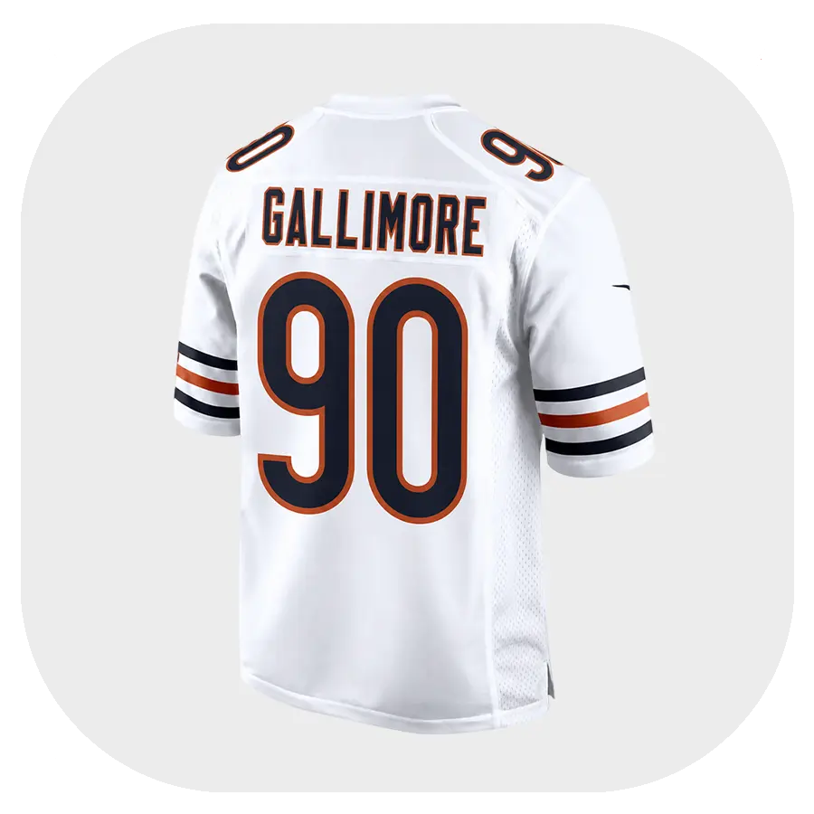Neville Gallimore Team White Game Jersey Back Look Neville Gallimore Team White Game Jersey Back Look