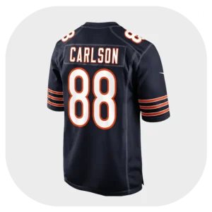 Stephen Carlson Bears Team Navy Game Jersey Back Look