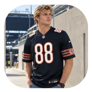 Stephen Carlson Bears Team Navy Game Jersey Look