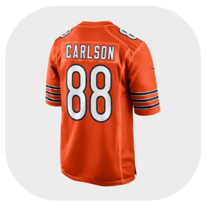 Stephen Carlson Bears Team Orange Game Jersey Back Look