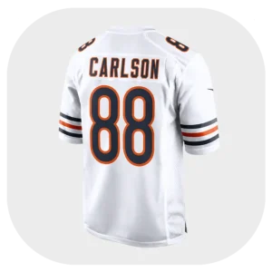 Stephen Carlson Bears Team White Game Jersey Back Look