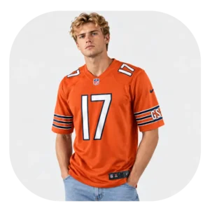 Tyson Bagent Bears Team Orange Game Jersey Look