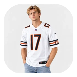 Tyson Bagent Bears Team White Game Jersey Look