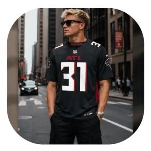 Xavier Watts Falcons Black Game Jersey Look