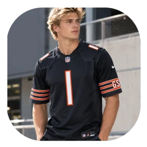 Jaylon Johnson Bears Game Team Navy Jersey Look